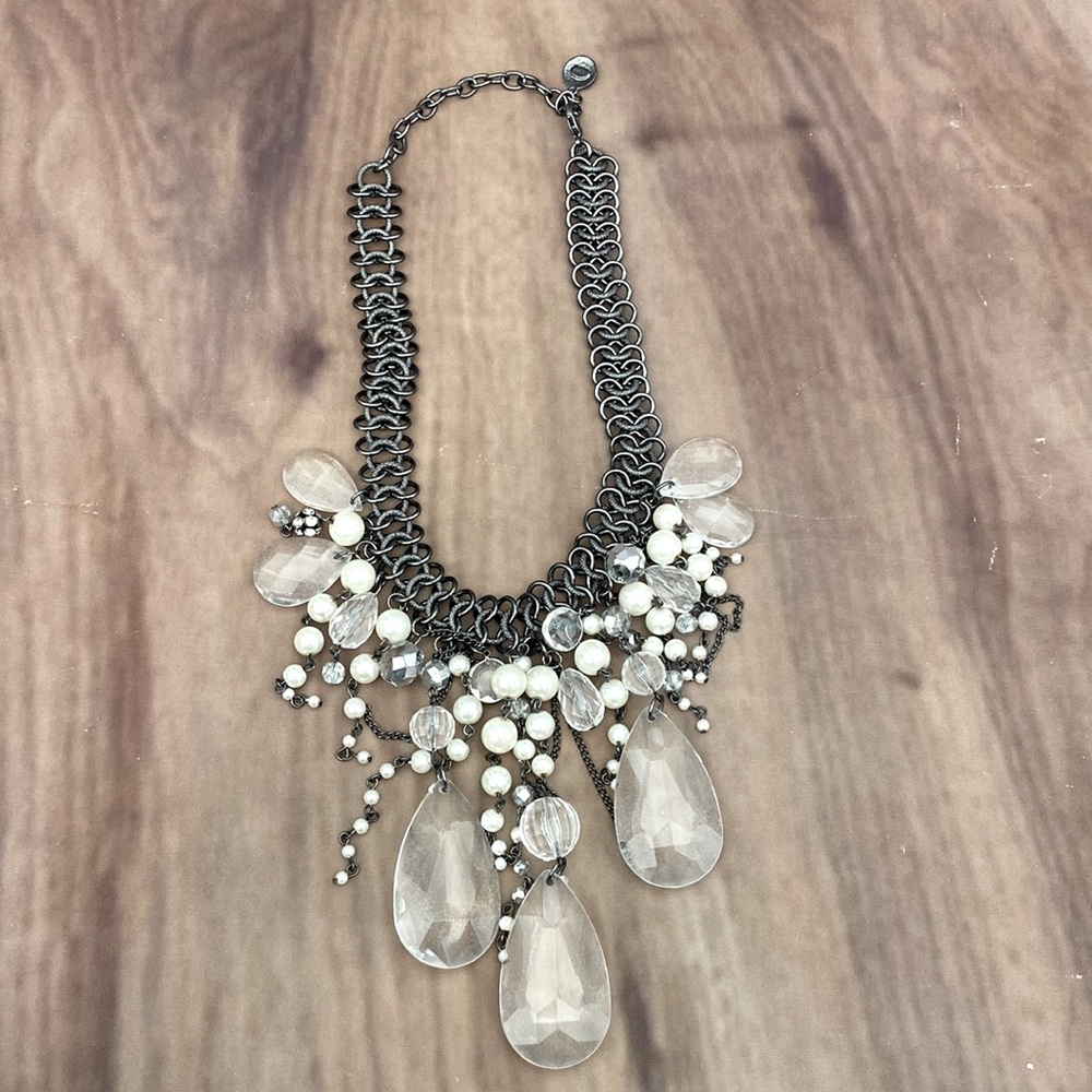 Teardrop Necklace/Cascading Beads